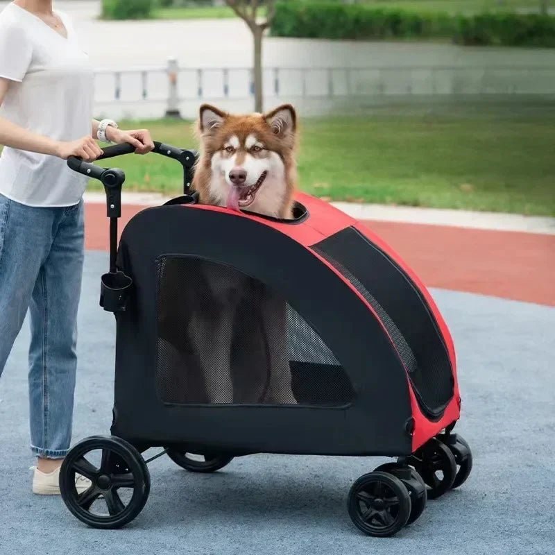Poussette pour Chien - StrollyPetâą - Rouge