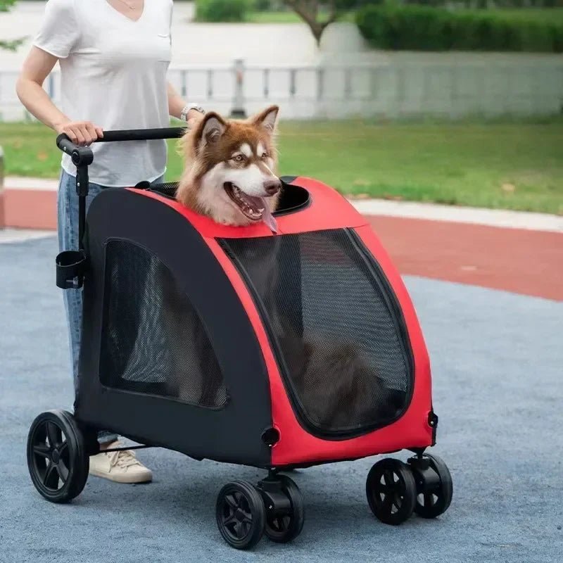 Poussette pour Chien - StrollyPetâą - Rouge