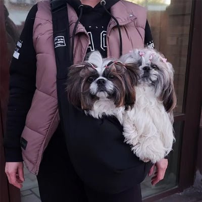 chien sac de transport zenbag noir deux chiens