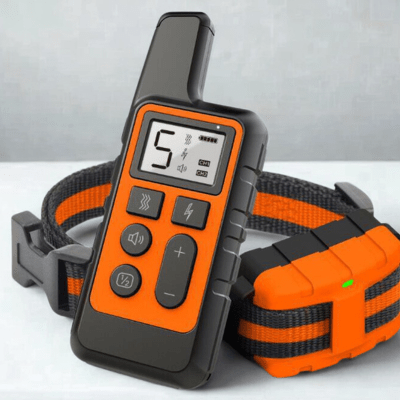 collier anti aboiement pour chien calmdog orange