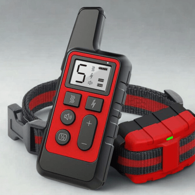 collier anti aboiement pour chien calmdog rouge