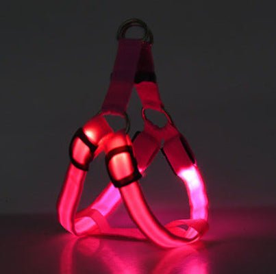 harnais chien anti traction luminessence rose seul