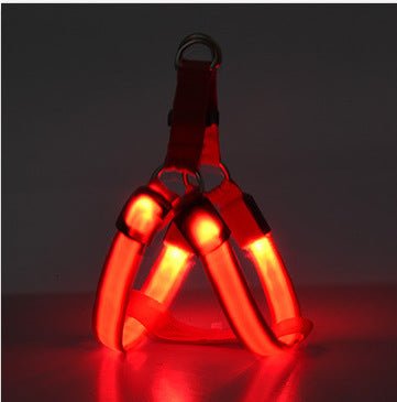 harnais chien anti traction luminessence rouge seul