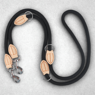 laisse mains libres pour chiens multitrack noir