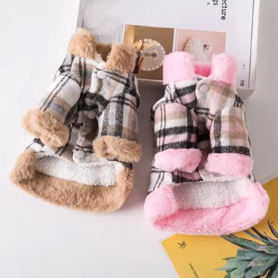 manteau pour chien chicfit kaki rose cute