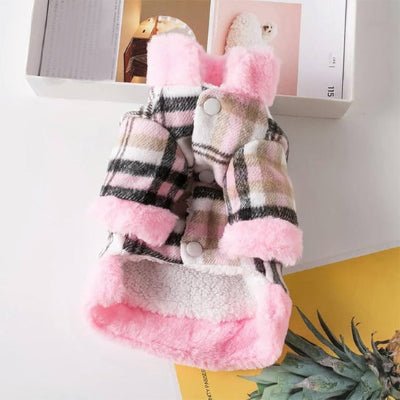manteau pour chien chicfit rose devant