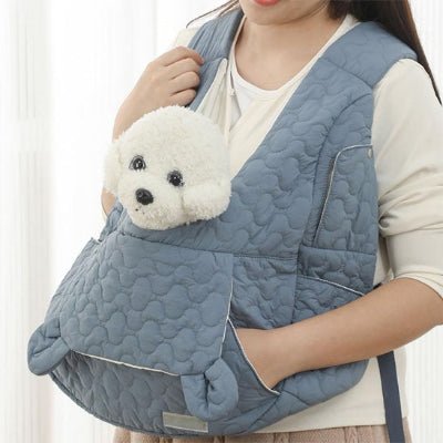 sac de transport chien cutebag bleu cote