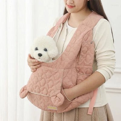 sac de transport chien cutebag rose devant