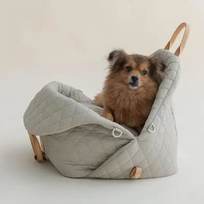 sac de transport chien luxuriousbag gris