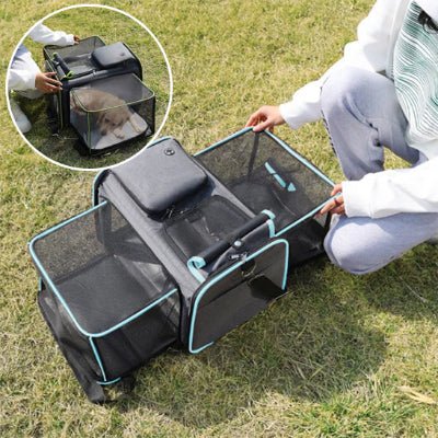 sac de transport pour chien multibag fiche bleu