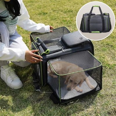 sac de transport pour chien multibag fiche vert