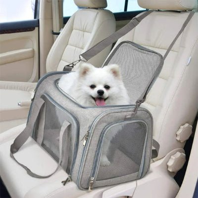 sac de transport pour chien praticobag gris auto