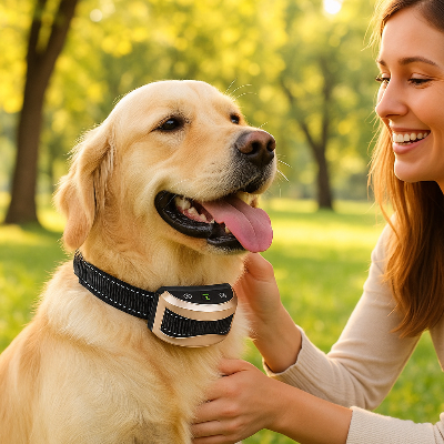collier de dressage chien obeylis or chien heureux