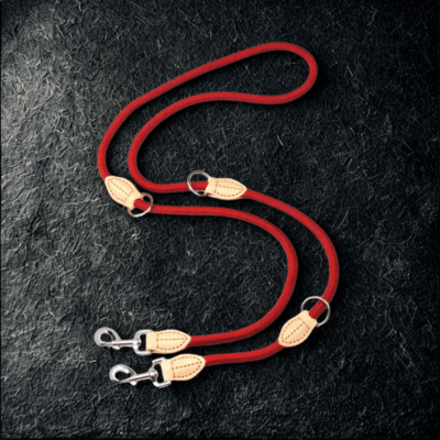 laisse mains libres pour chiens multitrack rouge