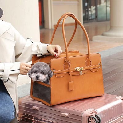 sac de transport pour chien majestibag brun